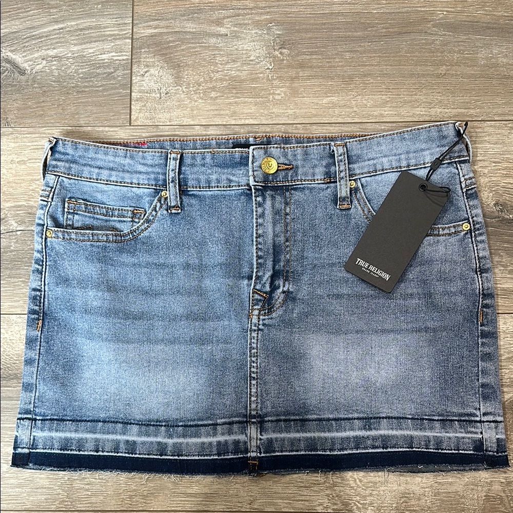 True Religion Blue Mini Skirt Casual Night Out